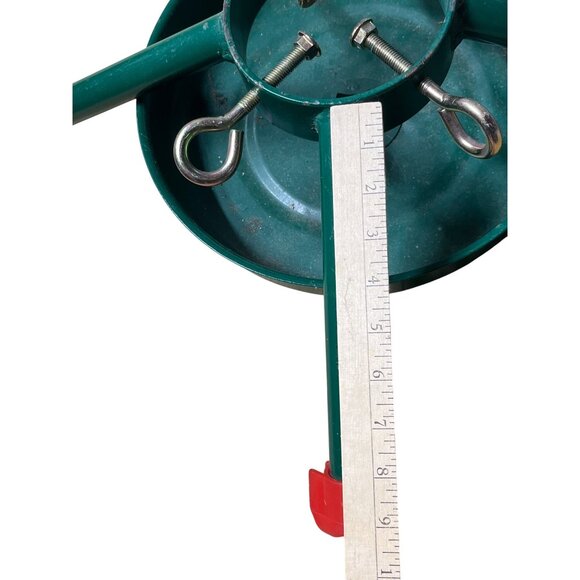 Vintage Metal Christmas Tree Stand With Red Tips & Adjustable Bolts C11 - Picture 5 of 5